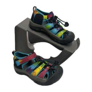 KEEN Newport H2 Water Shoes Sandals Kids Size 10 Rainbow Tie Dye Washable Youth